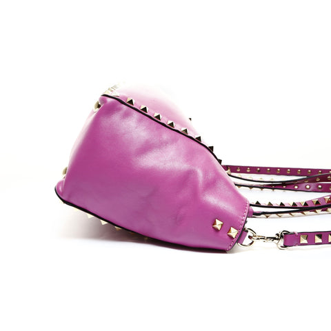 VALENTINO Leather 2way Studs Shoulder Bag pink WS25188