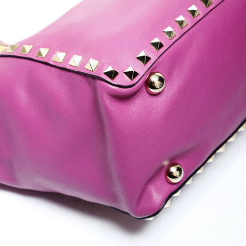 VALENTINO Leather 2way Studs Shoulder Bag pink WS25188