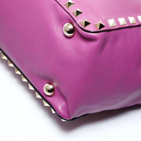 VALENTINO Leather 2way Studs Shoulder Bag pink WS25188