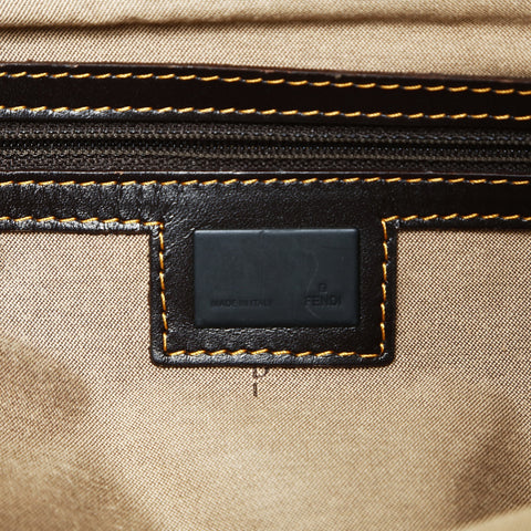 FENDI Zucchino Nylon Shoulder Bag Brown WS25189