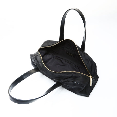 CHANEL No. 9 2004-2005 Nylon New Travel Line Boston Bag Shoulder Bag black WS25190