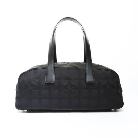 CHANEL No. 9 2004-2005 Nylon New Travel Line Boston Bag Shoulder Bag black WS25190