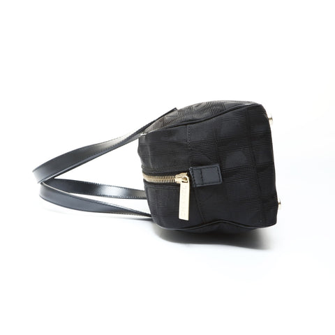 CHANEL No. 9 2004-2005 Nylon New Travel Line Boston Bag Shoulder Bag black WS25190