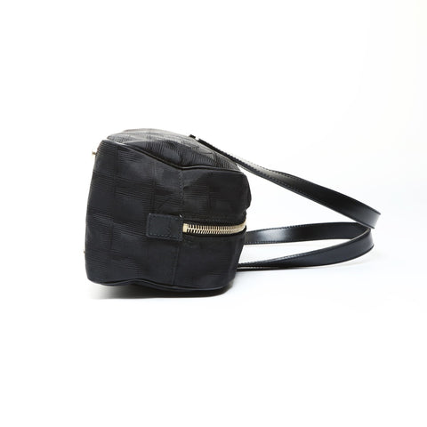 CHANEL No. 9 2004-2005 Nylon New Travel Line Boston Bag Shoulder Bag black WS25190