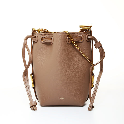 Chloe Micro Marcy Leather Chain Shoulder Bag pink WS25193