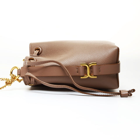 Chloe Micro Marcy Leather Chain Shoulder Bag pink WS25193