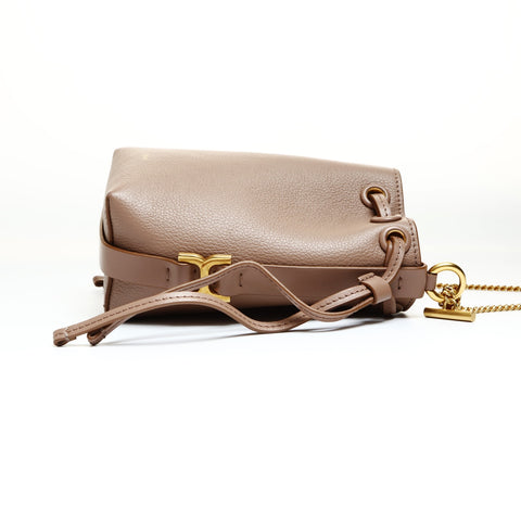 Chloe Micro Marcy Leather Chain Shoulder Bag pink WS25193