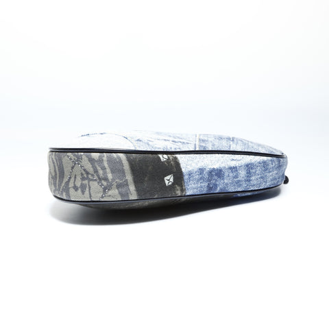 Christian Dior Denim print saddle bag in cotton Shoulder Bag blue WS25195