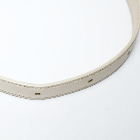 LOUIS VUITTON Off-White Empreinte Mini Moon Leather Shoulder Bag beige WS25196