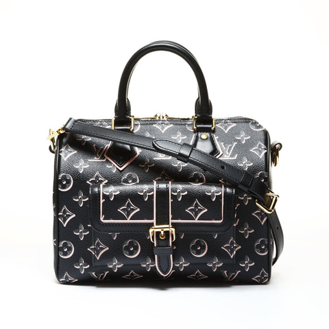 LOUIS VUITTON Monogram Fall for You Speedy Bandouliere 25 2-way Boston bag black WS25197