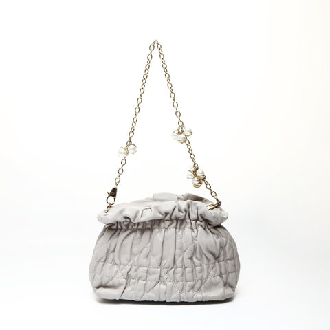 Christian Dior Cannage Mini Pearl Shoulder Bag pink WS25199