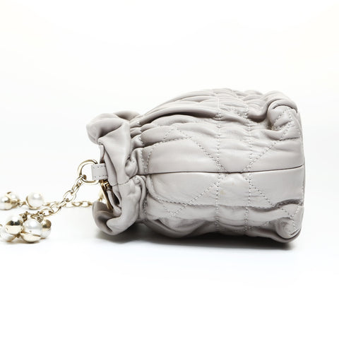 Christian Dior Cannage Mini Pearl Shoulder Bag pink WS25199