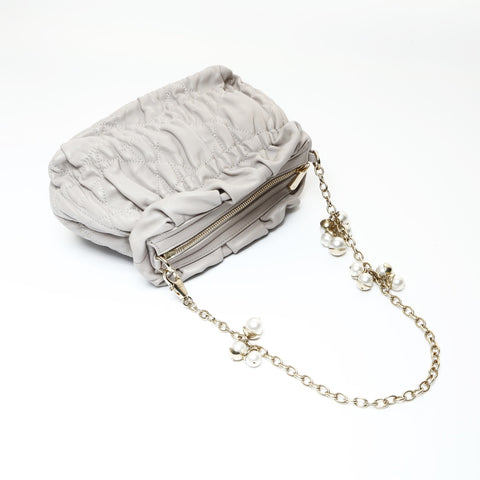 Christian Dior Cannage Mini Pearl Shoulder Bag pink WS25199