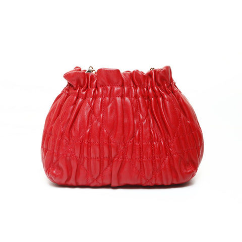 Christian Dior Cannage Mini Pearl Shoulder Bag Red WS25200