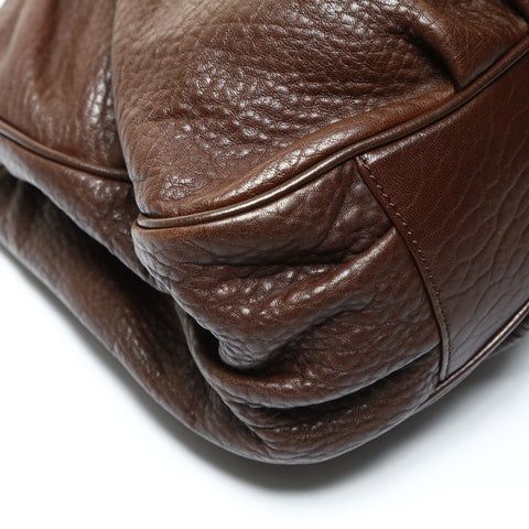 FENDI Leather Chain Mia Shoulder Bag Brown WS25201