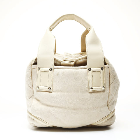CHANEL Ivory Mouton Suede COCO Mark 10 Series 2005-2006 Handbag beige WS25202