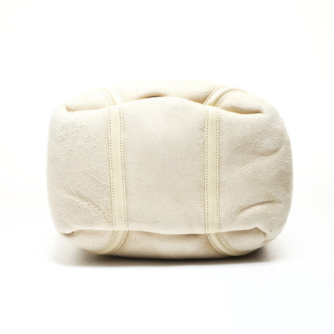 CHANEL Ivory Mouton Suede COCO Mark 10 Series 2005-2006 Handbag beige WS25202