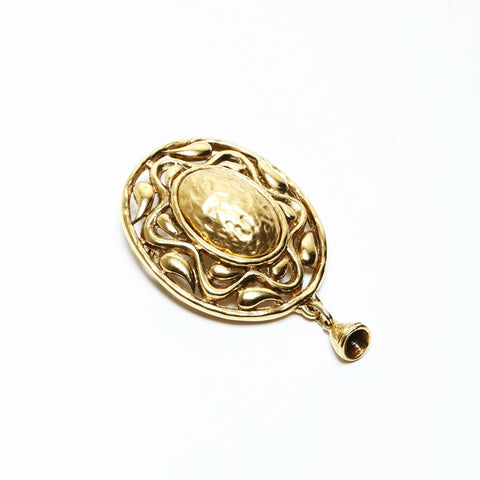 YVES SAINT LAURENT bell Brooch gold WS25210