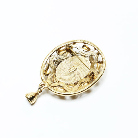 YVES SAINT LAURENT bell Brooch gold WS25210