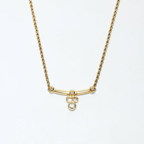 Christian Dior Rhinestone Necklace gold WS25211