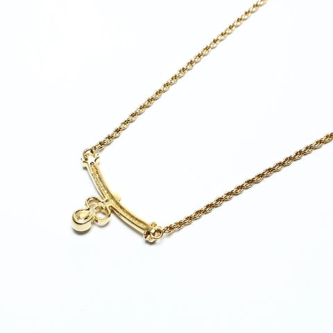 Christian Dior Rhinestone Necklace gold WS25211