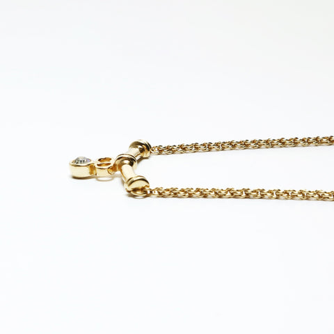Christian Dior Rhinestone Necklace gold WS25211