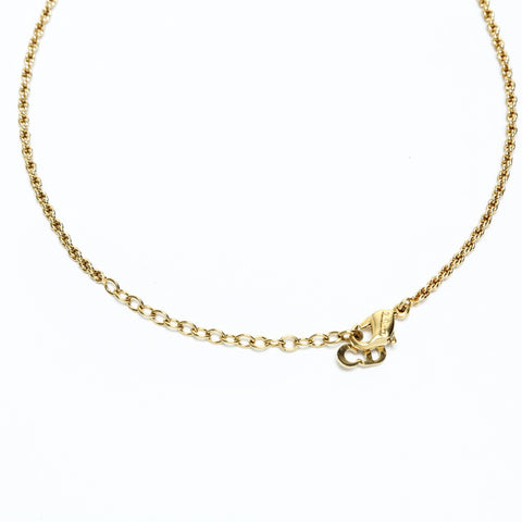 Christian Dior Rhinestone Necklace gold WS25211
