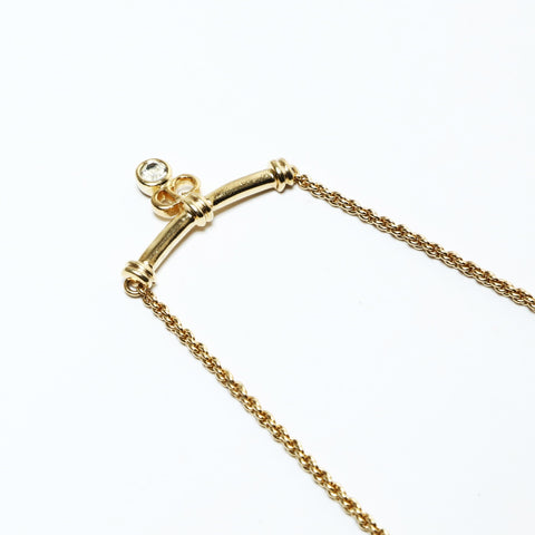 Christian Dior Rhinestone Necklace gold WS25211