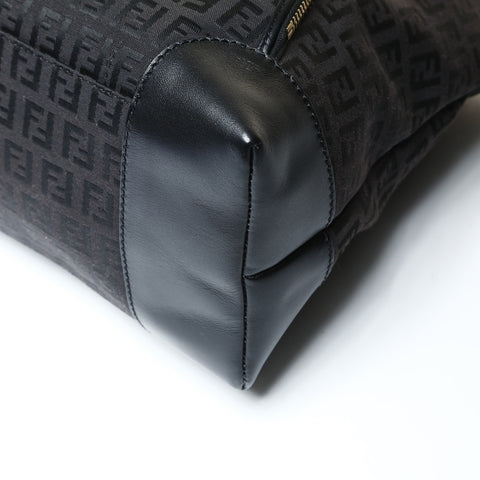 FENDI Zucchino Canvas Shoulder Bag black WS25213