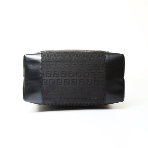 FENDI Zucchino Canvas Shoulder Bag black WS25213