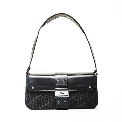 Christian Dior Trotter Street Chic One Belt in Canvas Shoulder Bag black WS25214