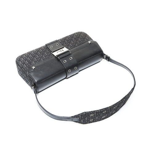 Christian Dior Trotter Street Chic One Belt in Canvas Shoulder Bag black WS25214