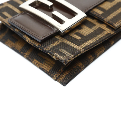 FENDI Zucca Canvas Mamma Bucket Mini Shoulder Bag Brown WS25215