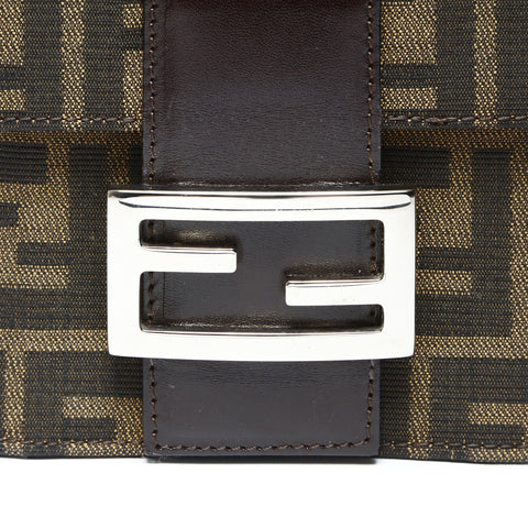 FENDI Zucca Canvas Mamma Bucket Mini Shoulder Bag Brown WS25215
