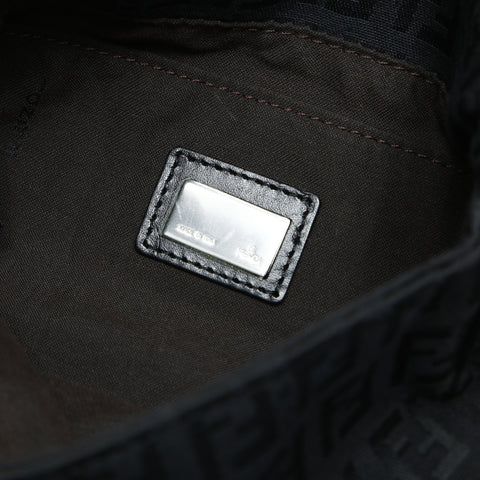 FENDI Mamma Bucket Canvas Shoulder Bag black WS25216