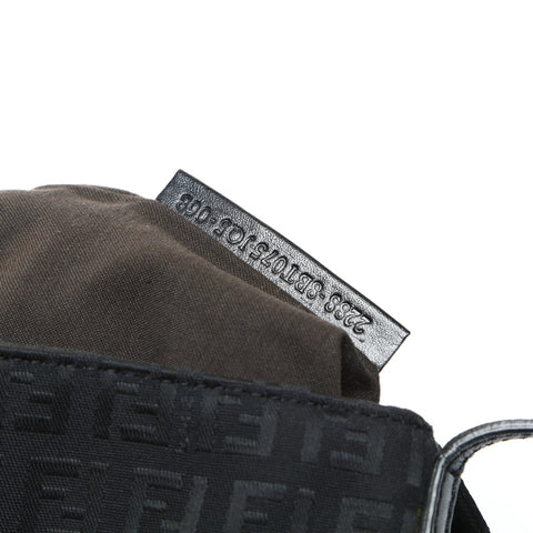 FENDI Mamma Bucket Canvas Shoulder Bag black WS25216