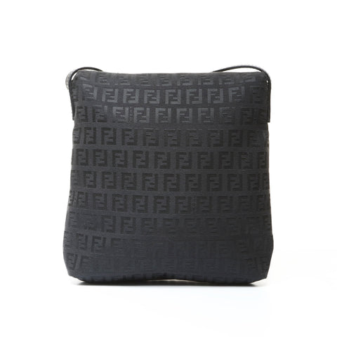 FENDI Mamma Bucket Canvas Shoulder Bag black WS25216