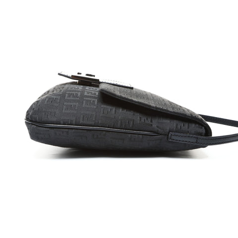 FENDI Mamma Bucket Canvas Shoulder Bag black WS25216