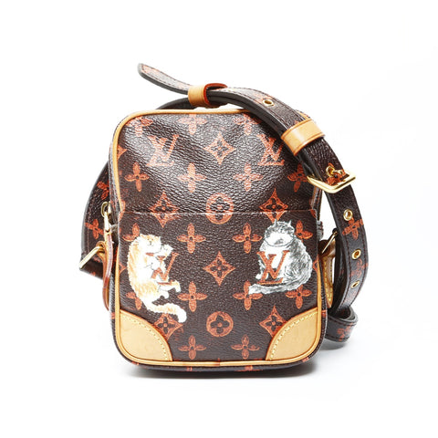 LOUIS VUITTON Catgram 2018 Monogram Shoulder Bag Brown WS25220