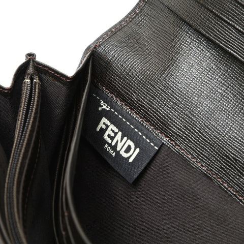 FENDI Zucca PVC Purse Brown WS25221