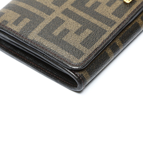 FENDI Zucca PVC Purse Brown WS25221