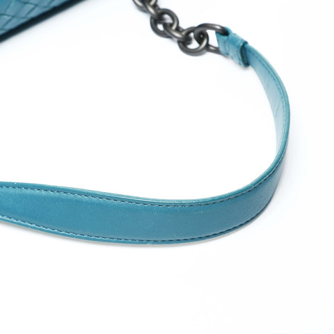 BOTTEGAVENETA INTRECCIATO OLYMPIA Shoulder Bag blue WS25222