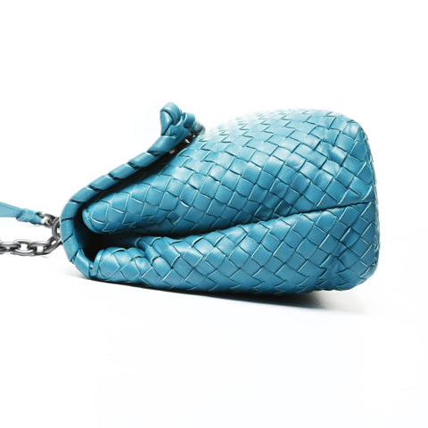 BOTTEGAVENETA INTRECCIATO OLYMPIA Shoulder Bag blue WS25222