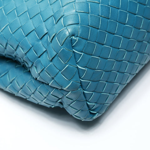 BOTTEGAVENETA INTRECCIATO OLYMPIA Shoulder Bag blue WS25222