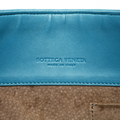 BOTTEGAVENETA INTRECCIATO OLYMPIA Shoulder Bag blue WS25222