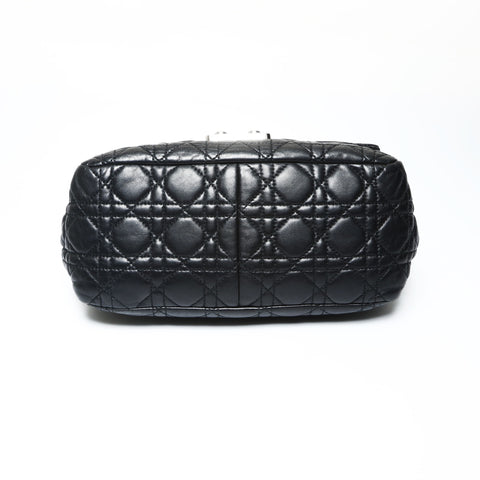 Christian Dior New Rock Cannage Flap One Belt Shoulder Bag black WS25224