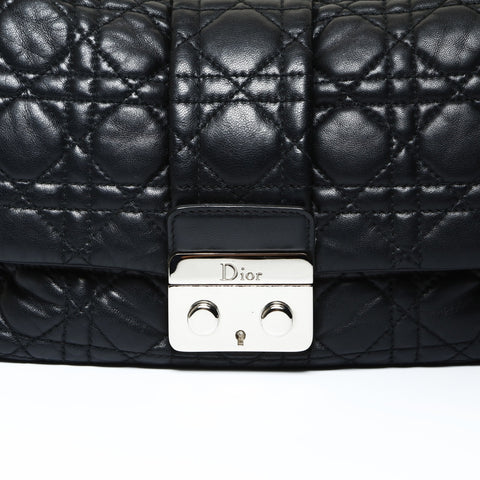 Christian Dior New Rock Cannage Flap One Belt Shoulder Bag black WS25224