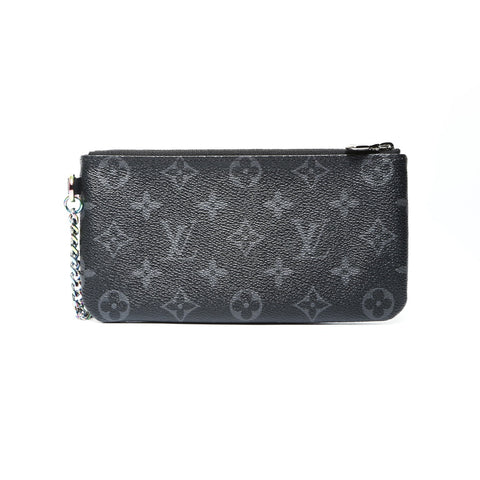 LOUIS VUITTON ×Fragment iPhone Case, Monogram Eclipse, 2017 Pouch leather black WS25227