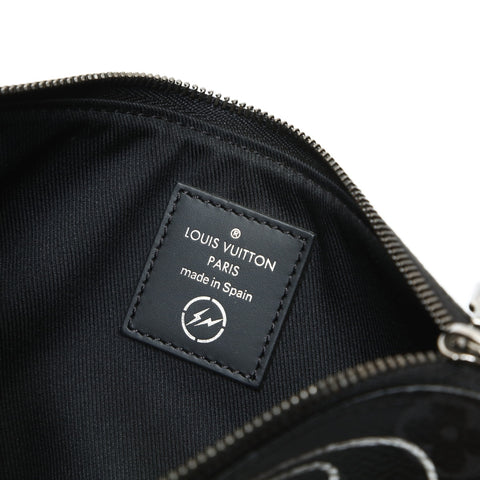 LOUIS VUITTON ×Fragment iPhone Case, Monogram Eclipse, 2017 Pouch leather black WS25227