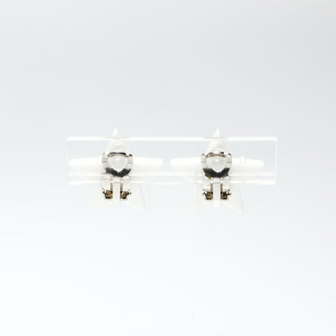 CHANEL 04C 2004 Star COCO Mark Earring white WS25229